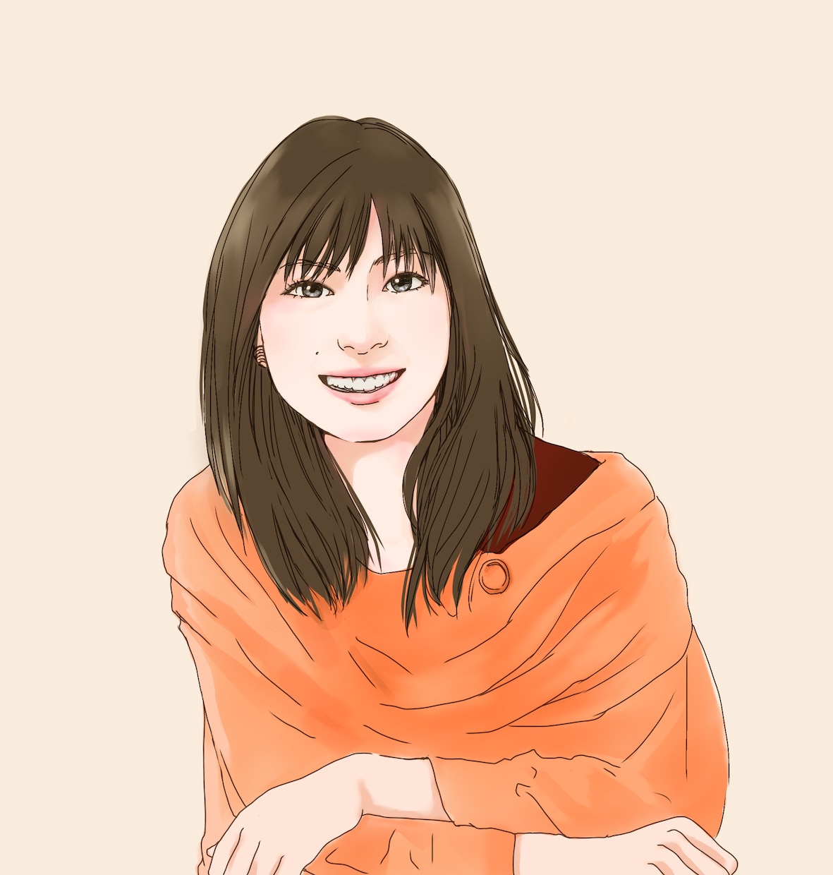 七難隠せるおしゃれな似顔絵お描きします 離れすぎず、リアルすぎない程よいイメージに仕上げます イメージ1