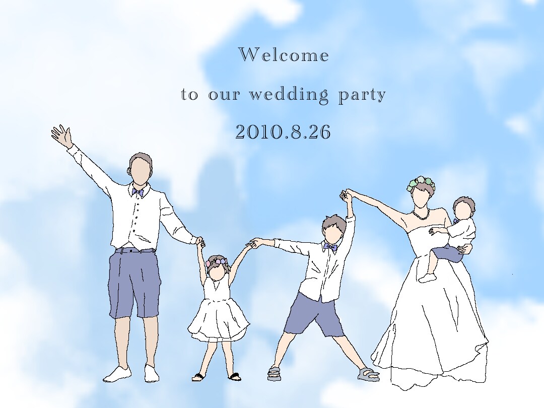 結婚式、記念日大切な瞬間をお洒落な線画描きます 一生に一度のゲストを迎える空間に素敵な思い出を。 イメージ2
