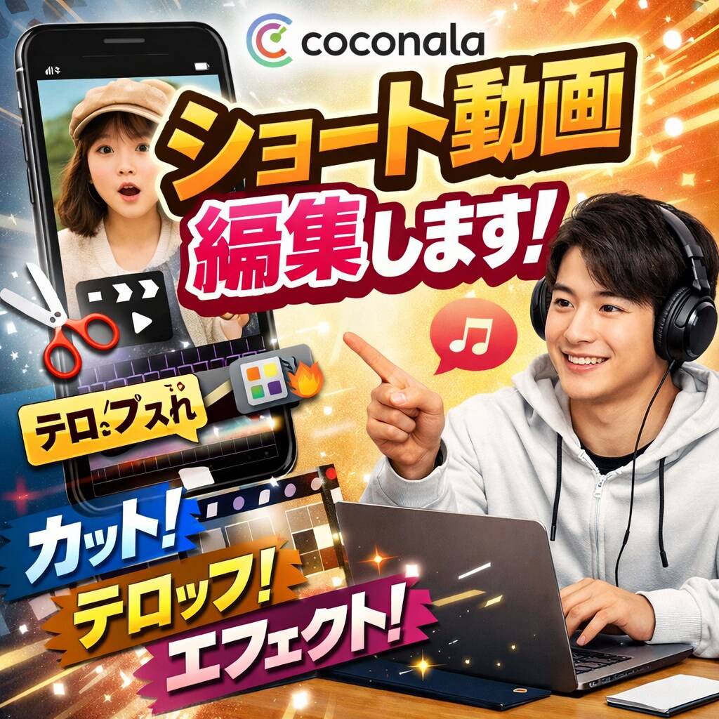 ショート動画を編集します TikTok,Instagram,YouTubeなど各SNS イメージ1