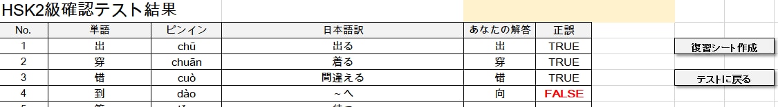 HSK2級のPC版単語帳アプリを販売します HSKの単語は書くんじゃない。テストでアウトプットして覚える イメージ5