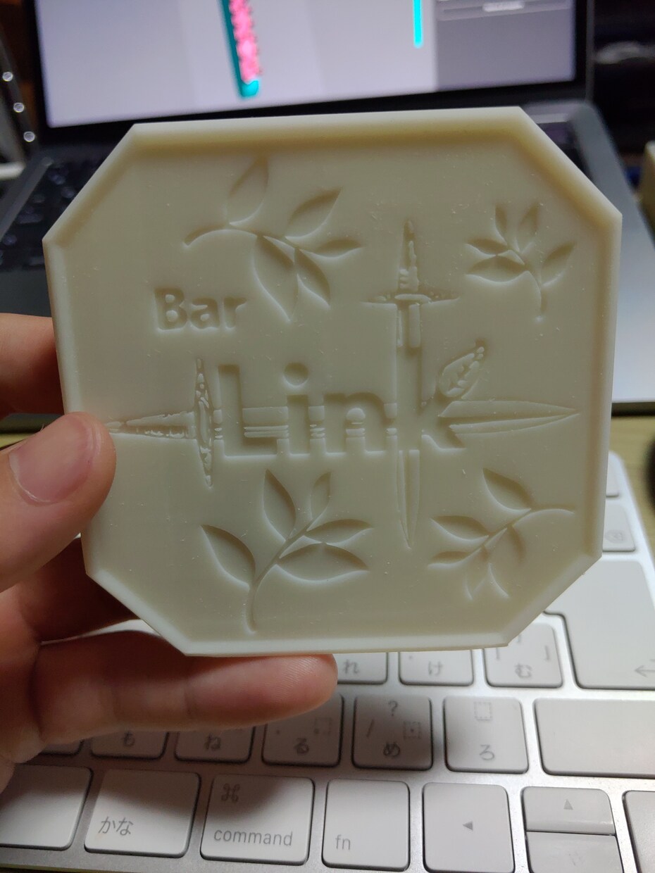 3Dプリンターであなただけのコースター作ります デザインの溝そのものが張力で水滴を吸収する役割を果たします！ イメージ3