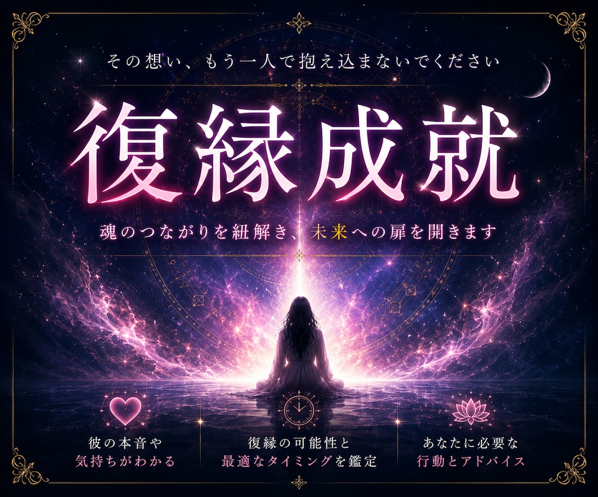 相手の本音と因果◆復縁への道筋を霊視します 音信不通、複雑愛。魂の結び目を解き、進むべき復縁の道を明示 イメージ1