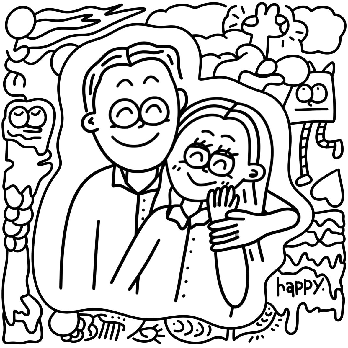 目が特徴的なpopな似顔絵イラストかきます イラストを通して笑顔を届けたいです！ イメージ2