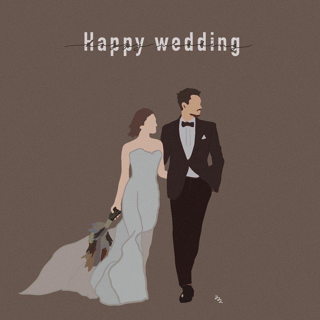 お写真をもとにウェディングのイラストを作成します ウェルカムボード、結婚式の招待状などにもおすすめです。 イメージ3