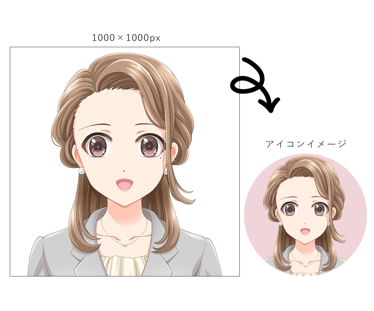 美麗！アイコンイラスト描きます TwitterなどのSNSやブログで使えるアイコン描きます！ イメージ3