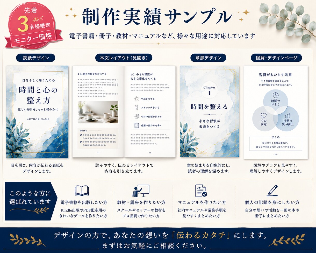 電子書籍・PDFをプロ品質で制作しますます 先着3名様限定のモニター価格で受付中です イメージ5