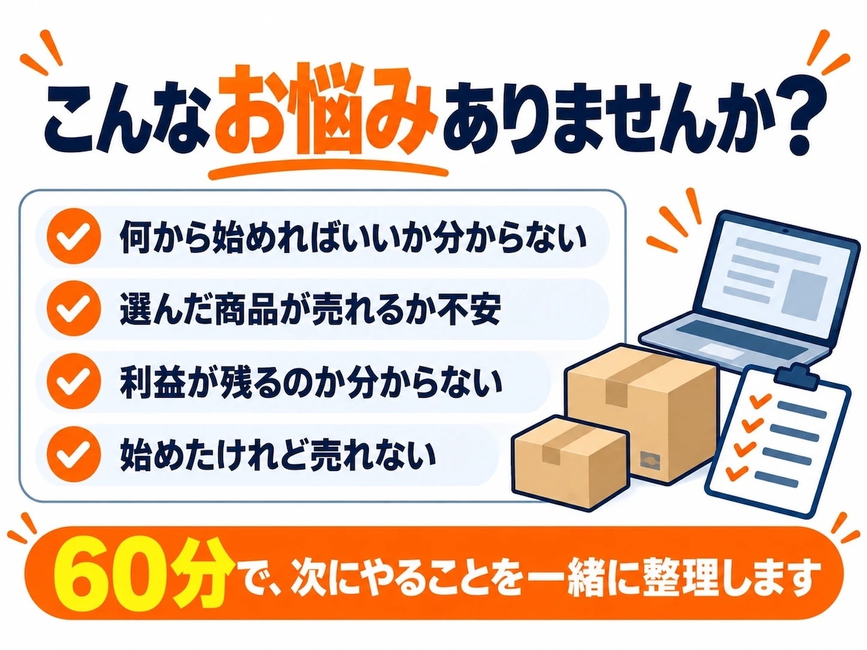 Amazon OEMの悩みを一緒に整理します 商品選び・利益計算・売れない原因を一緒に考えます イメージ2