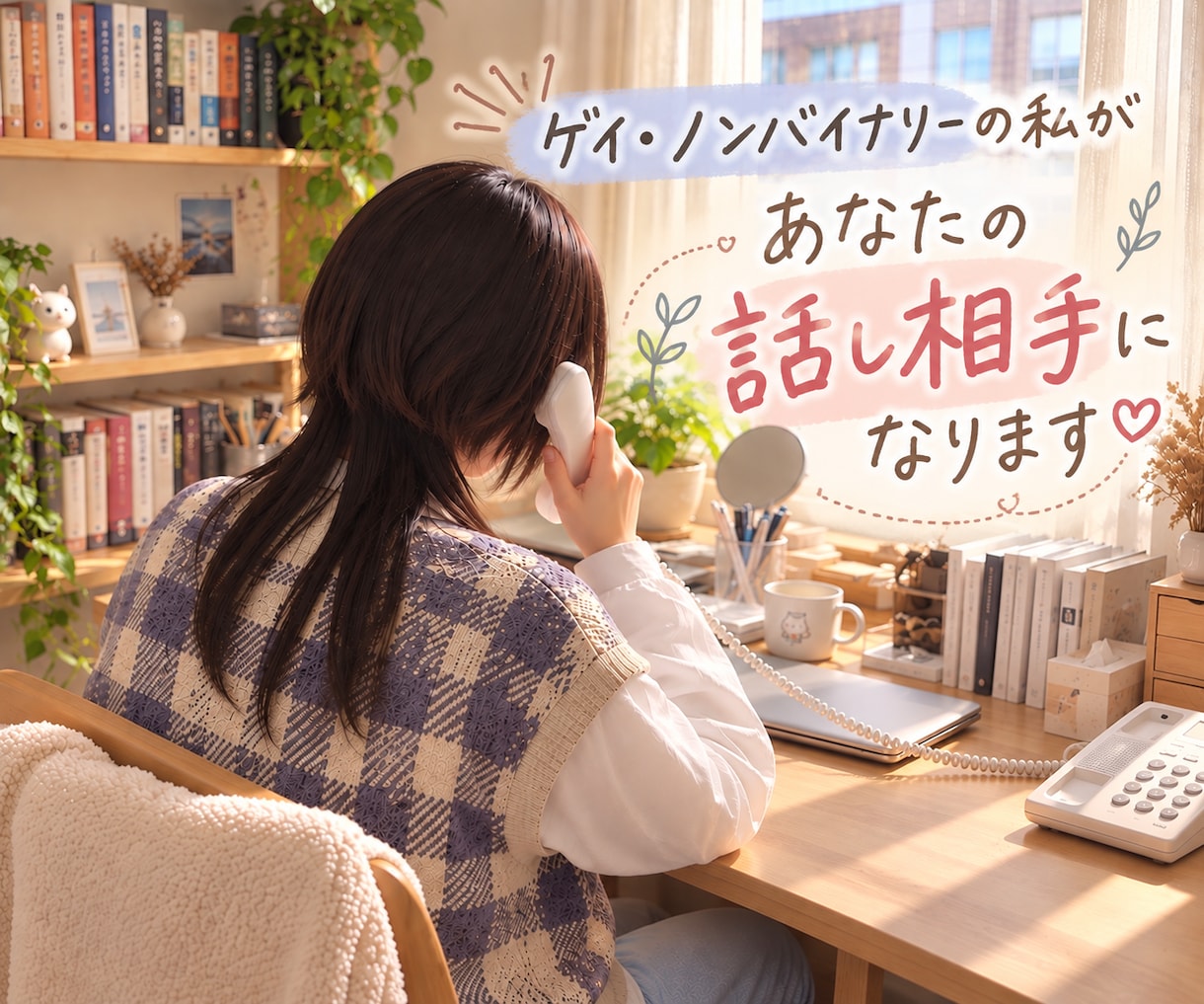 相談じゃなくてOK！5分からお話しします ゲイ・ノンバイナリーの私と気軽にお話ししませんか？ イメージ2
