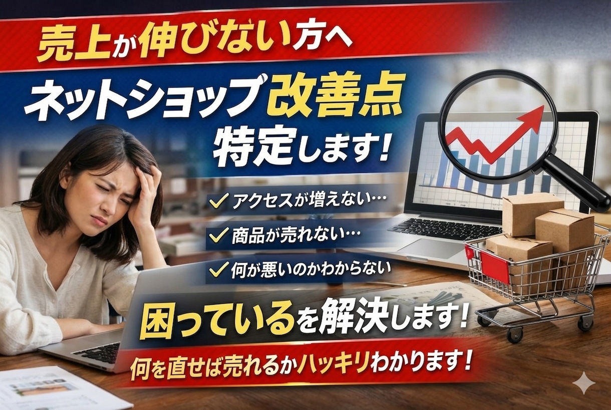 売れてないECを改善｜売上アップの具体施策出します 【残り１０名！】売上が伸びる改善点を具体提示します イメージ2