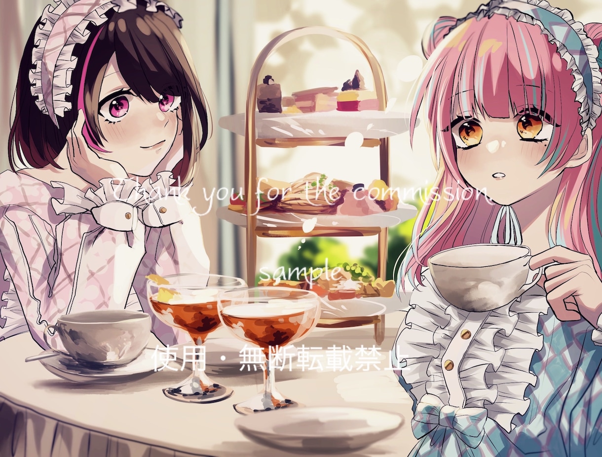 アイコン・夢絵等用途に合わせたイラスト作成します ゆるふわ〜かっこいい系まで幅広い絵柄対応できます。 イメージ4