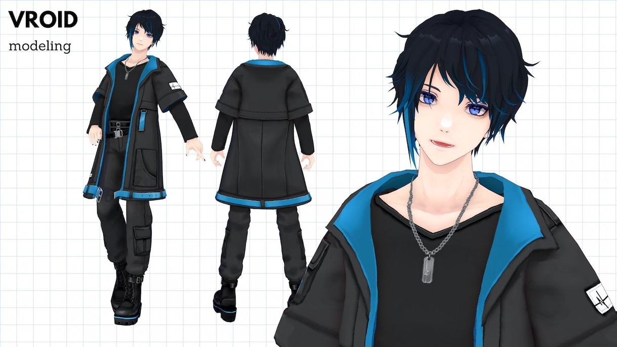 VRoidでオリジナル3Dモデルを作ります Vtuber、VRC等で使える３Dモデルです！商用利用可！ イメージ10