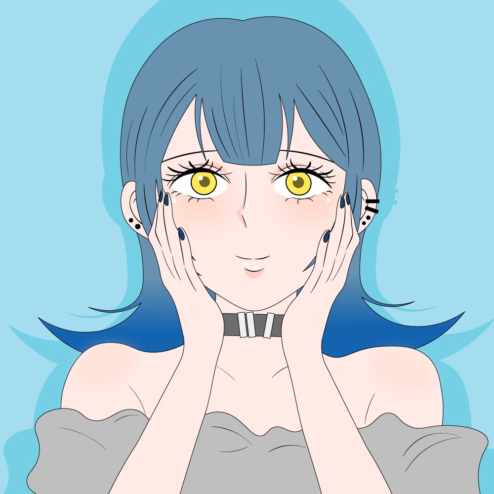 アニメ塗りタッチで可愛いアイコン描きます 表情違い＆目の動きのみアニメーションも別途追加できます！ イメージ1