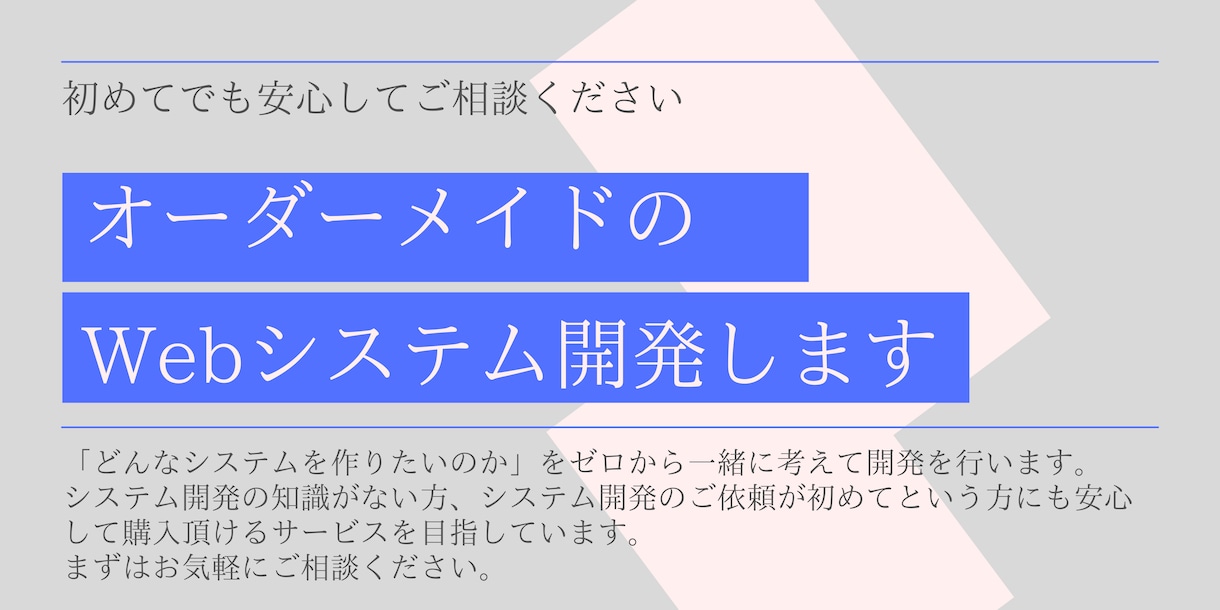オーダーメイドのWebシステム開発します 【モニター価格】新規事業・業務効率化のためのWebアプリ構築 イメージ1
