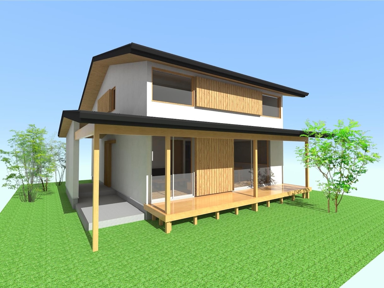 理想の住宅の図面とイメージパースを作成します 設計経験豊富な建築士が作成するハイデザイン住宅をご提案します イメージ1