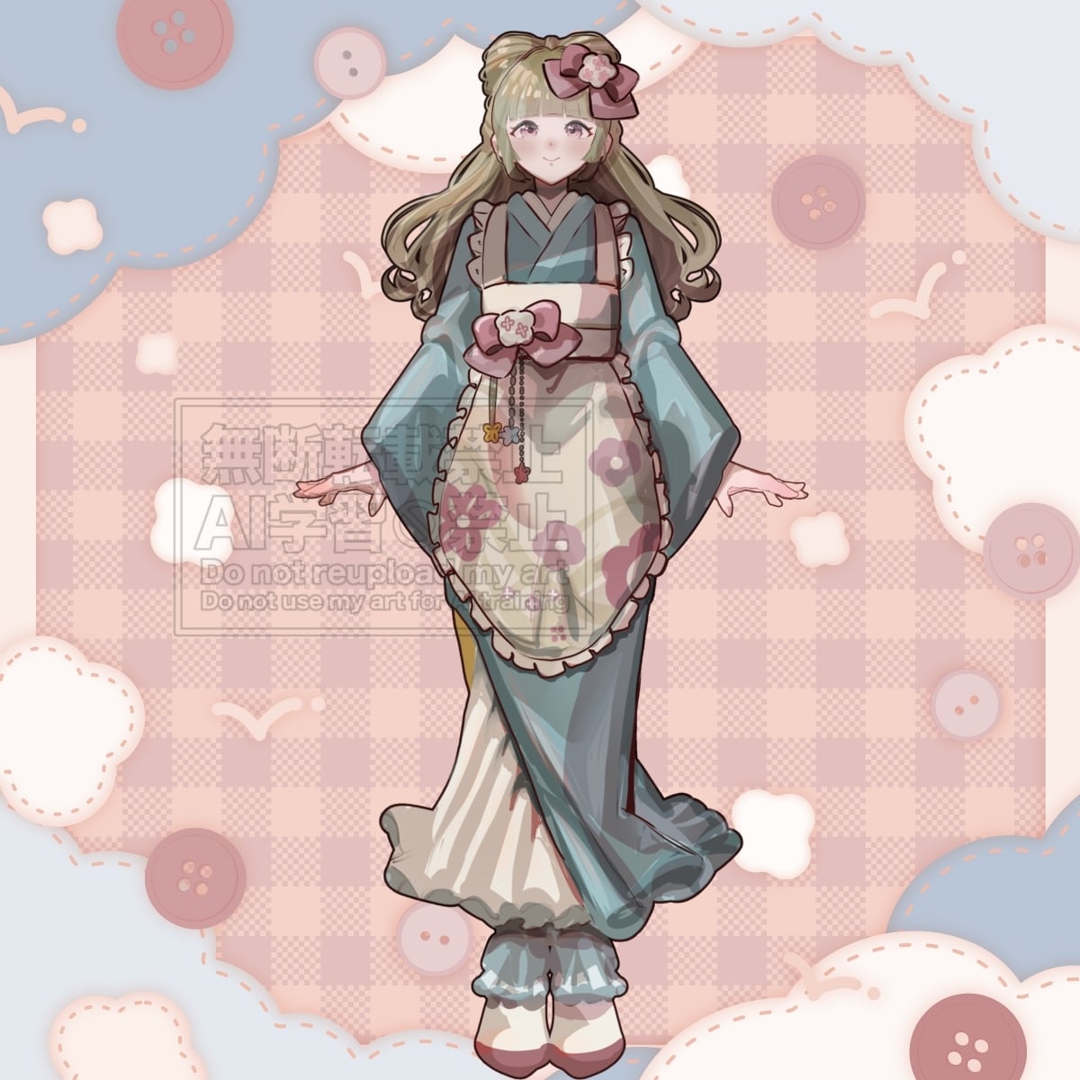 IRIAM TRPGなどに使える立ち絵販売します 和風な喫茶で働くウエイトレスのようなかわいい女の子です。 イメージ3