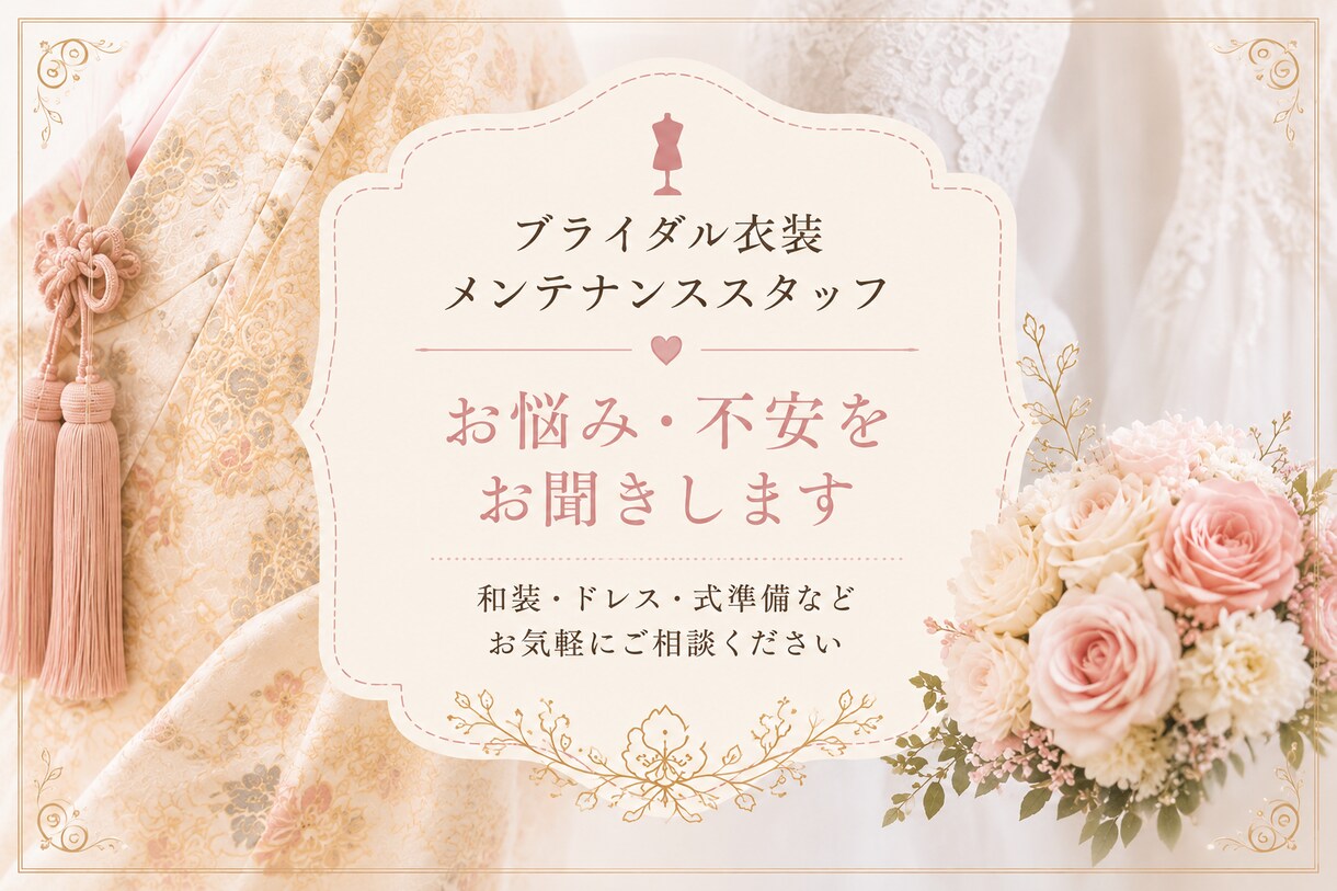 ネットドレスが届いて焦る花嫁さん救います ⁠現役メンテ×元カメラマンが教える！ネットドレスの安心相談⁠ イメージ1