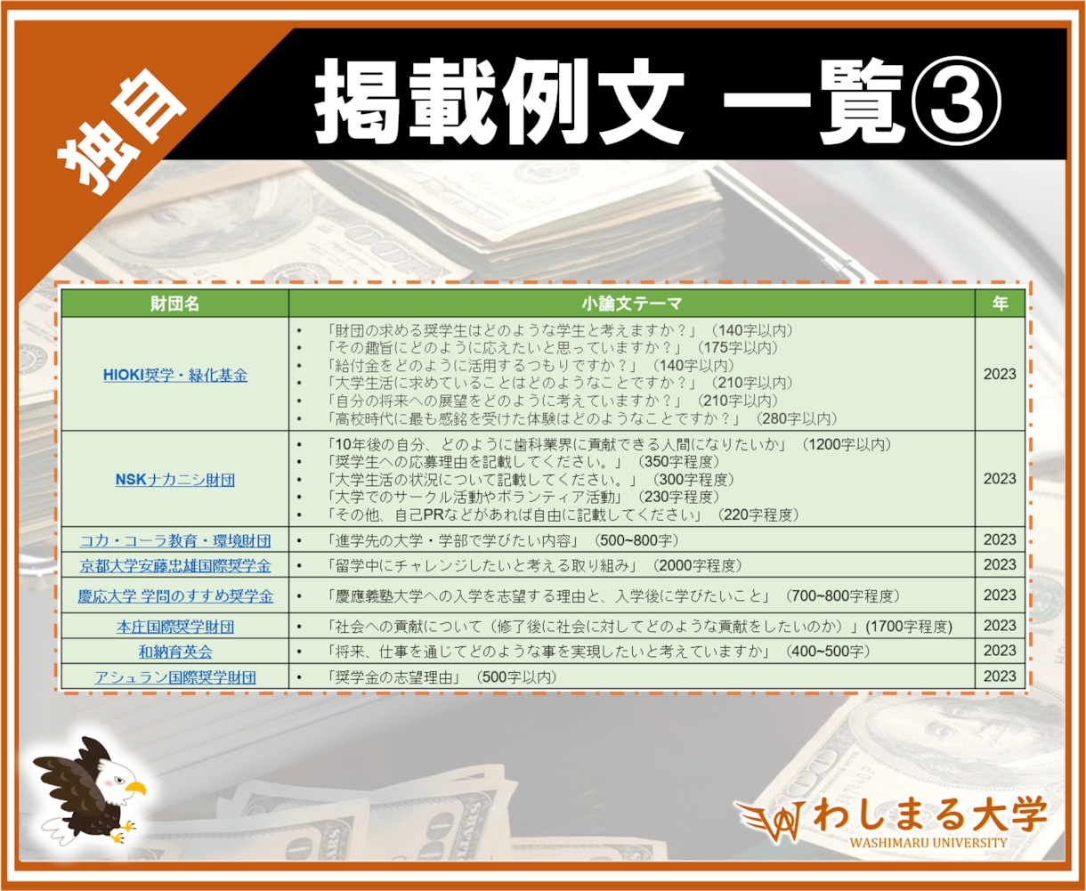 大ボリューム❗️奨学金の小論文例文集、提供します 100種以上の作文集！申請テンプレートとして活用しよう！ イメージ4