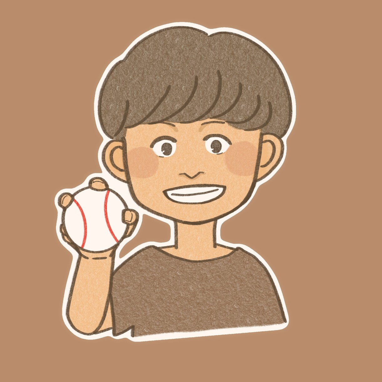 シンプルで可愛い似顔絵アイコンお描きます SNS用アイコン、似顔絵アイコン イメージ2