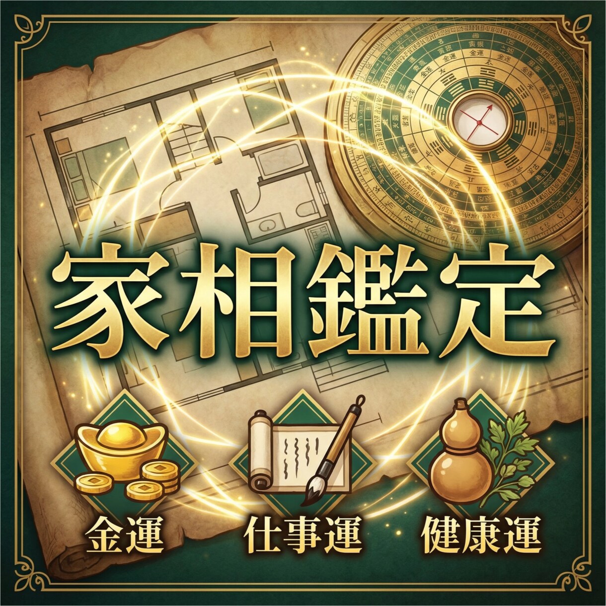 家相鑑定◆あなたの家の運気を徹底分析します 間取図から運気を読み解く。金運・仕事運を上げる家相鑑定 イメージ1