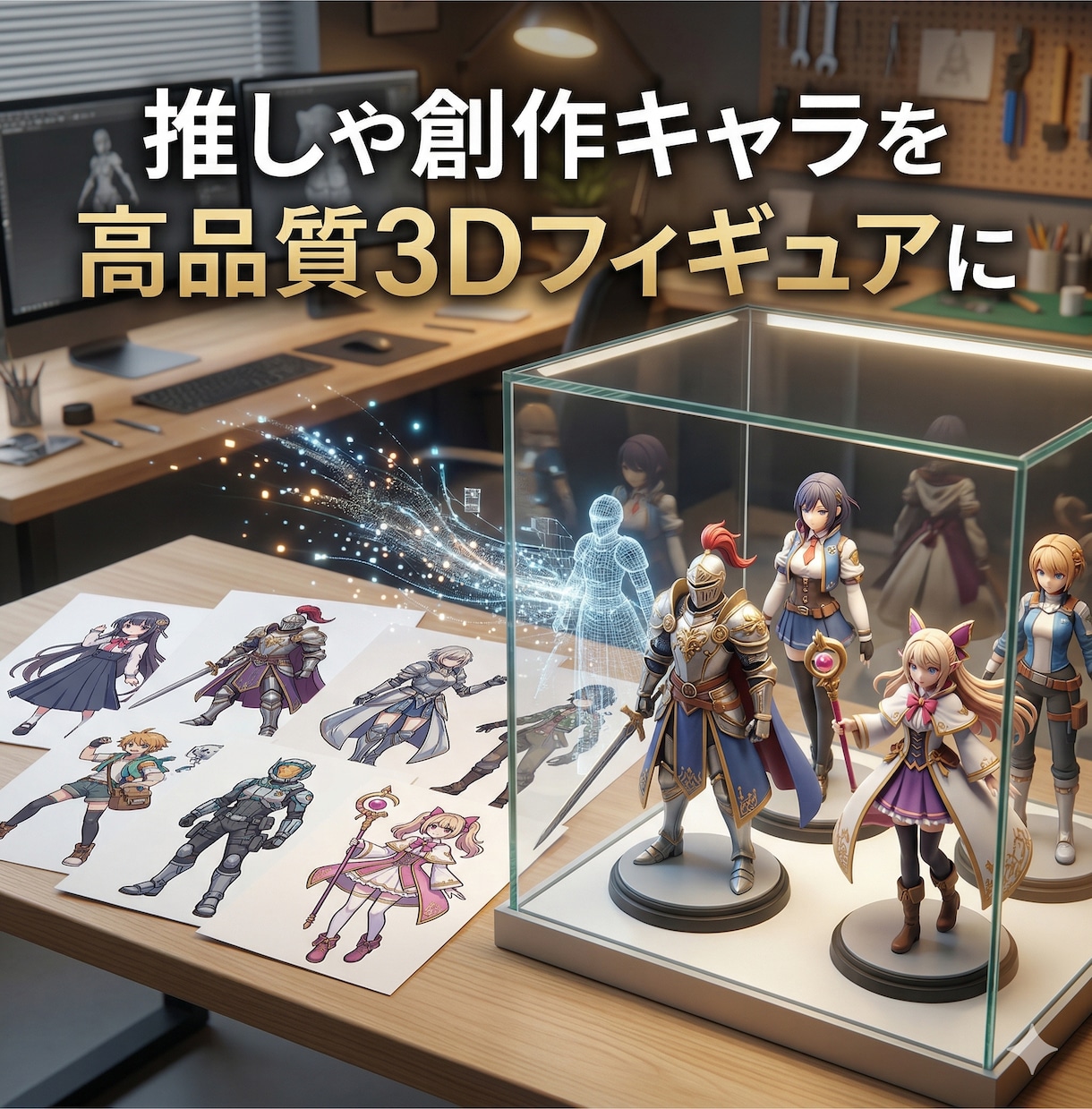 推しや創作キャラを高品質3Dフィギュアにします 世界観や設定まで丁寧に形にする本格制作サービスです イメージ1