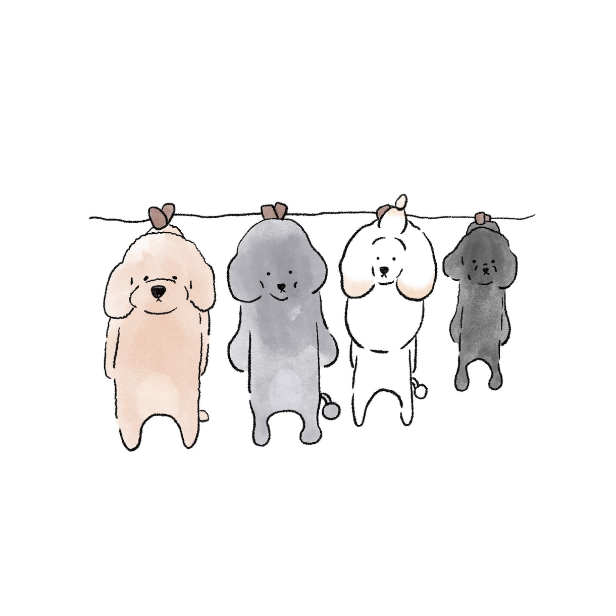 可愛いおしゃれなペット似顔絵をお届けします ペットや飼い主様の似顔絵、その他対象でもご相談に応じます。 イメージ9