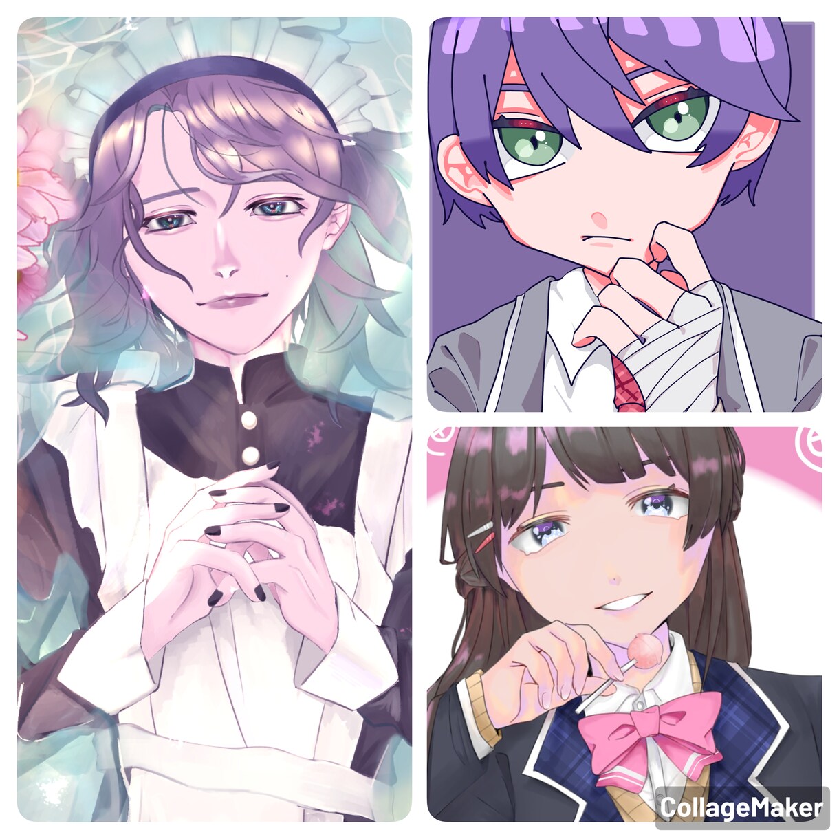 SNSアイコンなどのイラスト制作を承ります 男性や女性、少女が得意です！ご相談ください！ イメージ1