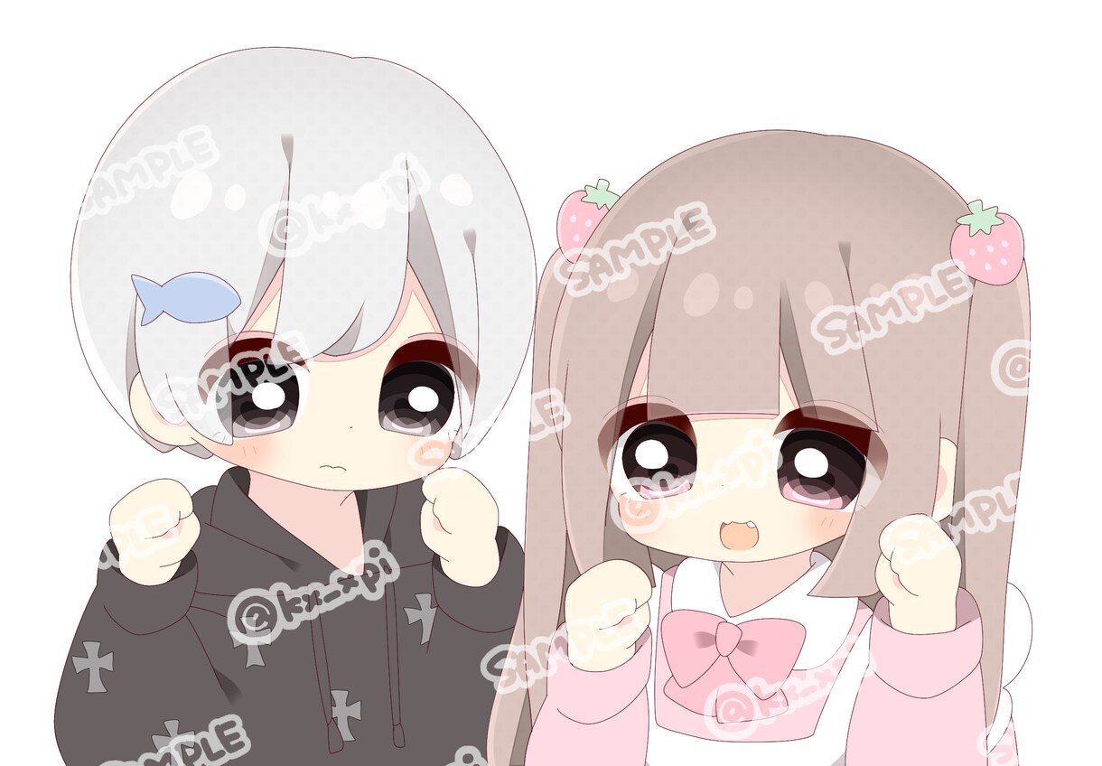 SNSアイコンを描きます かわいい絵柄のイラストをお求めの方におすすめです♡ イメージ3