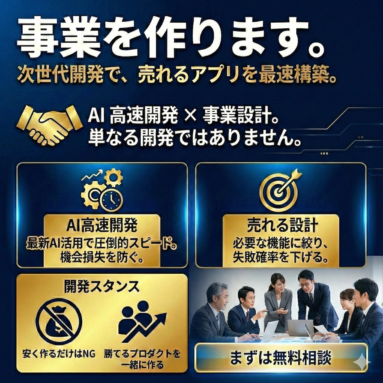 起業家・新規事業向け AIで最速開発します 構想段階OK、収益化まで見据え設計 イメージ1