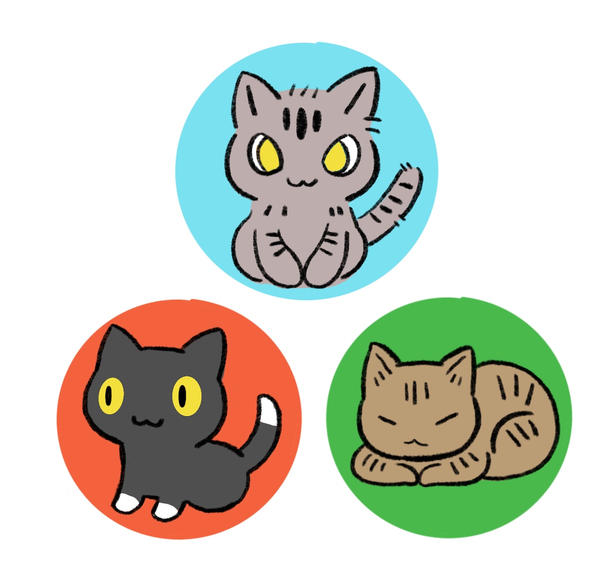 可愛い 猫＆動物 ペットのアイコンをデザインします SNS,ブログ,カード,プレゼント,記念日の癒し系イラスト イメージ2