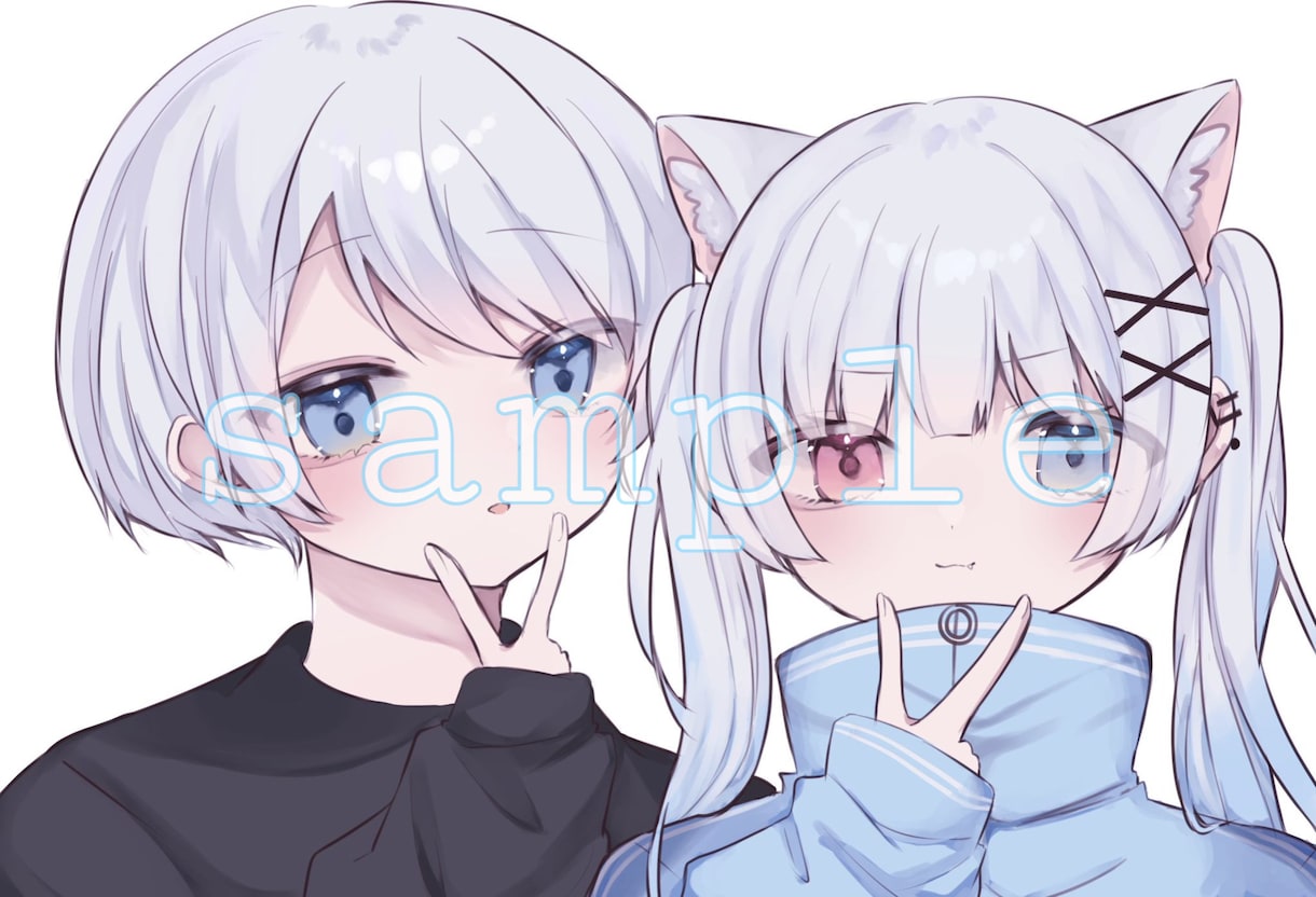 SNS用のアイコン/イラスト描きます アイコンや歌ってみたサムネ、グッズ制作に♪ イメージ3