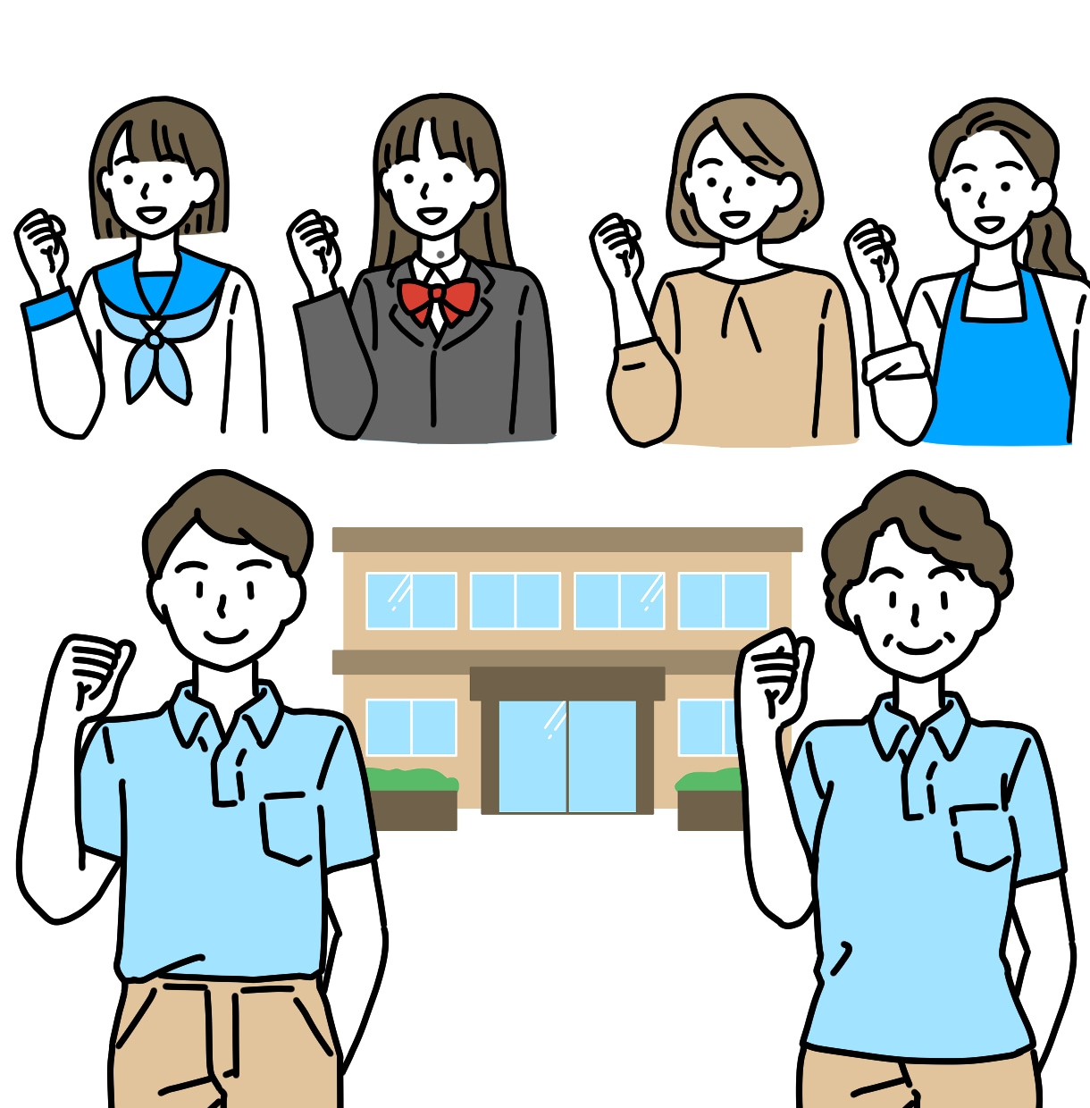 1点4000円〜 シンプル状況イラスト制作します 挿絵・説明資料・教材などに使いやすいカットイラストを描きます イメージ4