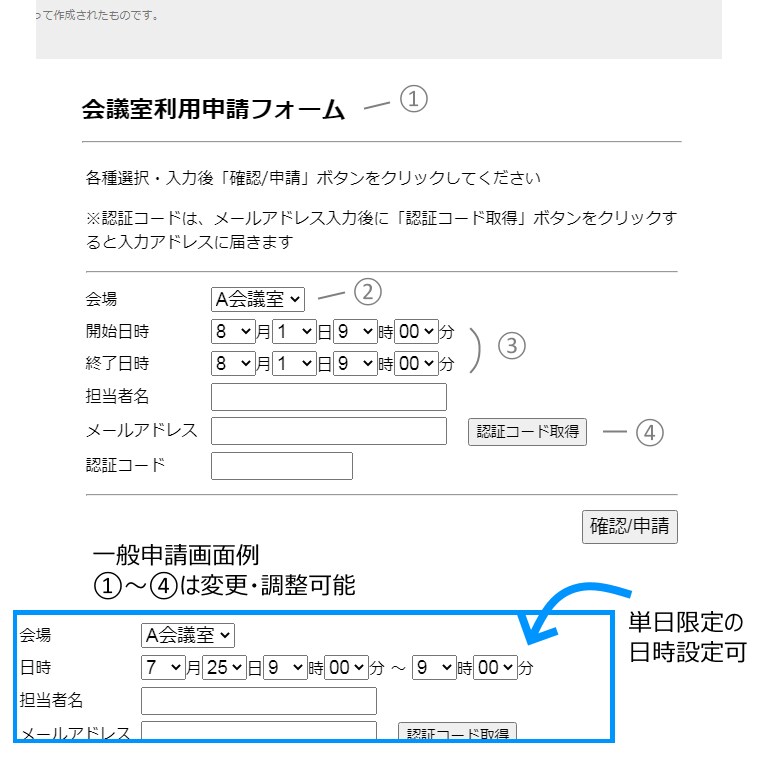 シンプルな予約・申し込みフォームを提供します 無料のGoogleアカウントさえあれば他にサーバー不要 イメージ2