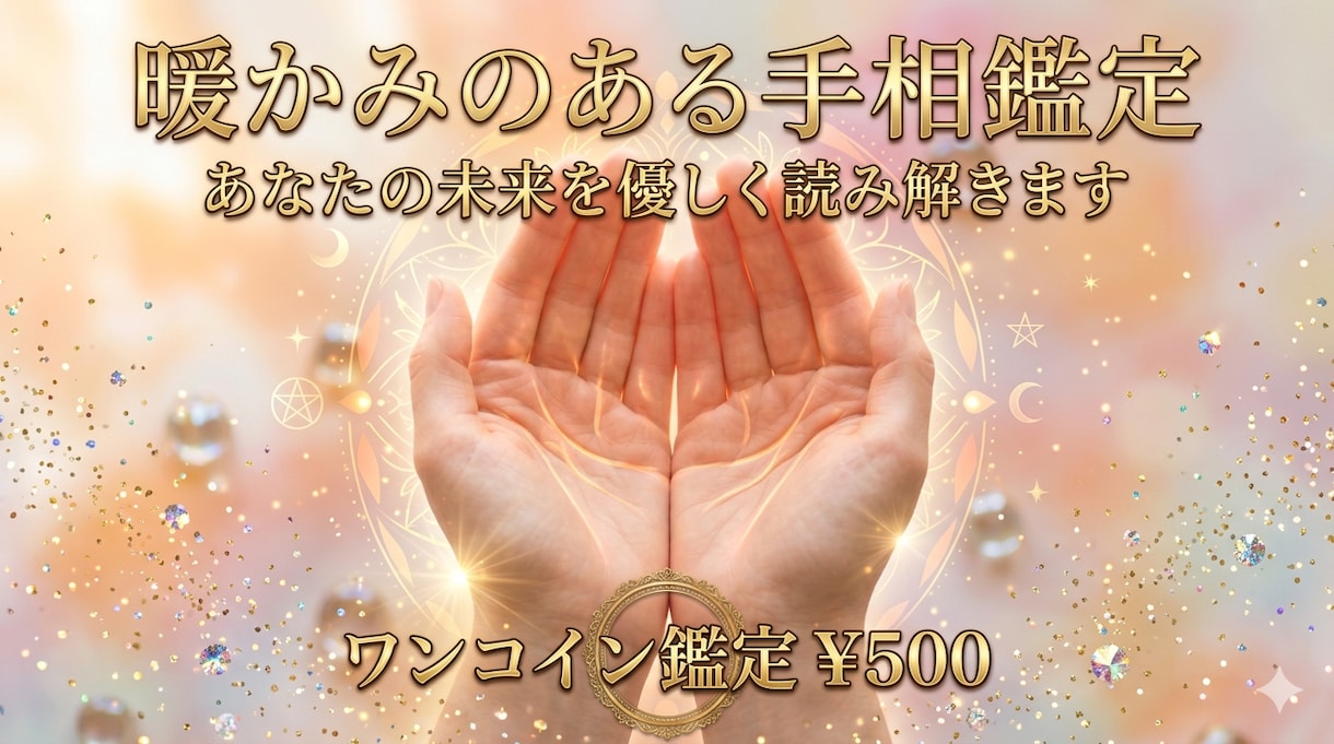 真心鑑定✨優しく読み解き手相占いします 期間限定価格にてあなたのいま気になる事を鑑定いたします イメージ1