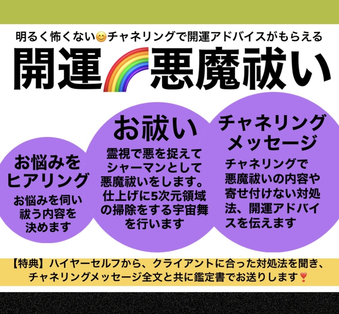 ネガティブな思考癖や感情を開運お祓いします ハイヤーセルフに聞いたお祓いリスト5つまとめてお祓いします イメージ1