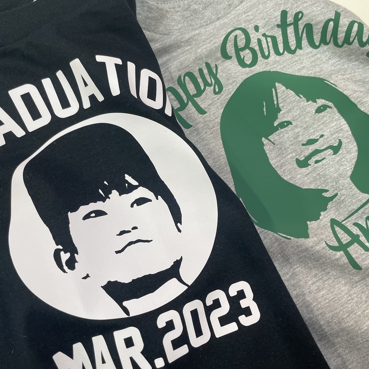 BOSS風、名入れ可能な似顔絵TシャツB作ります 送って頂いた写真のシルエット加工と名入れプリント！発送まで！ イメージ4