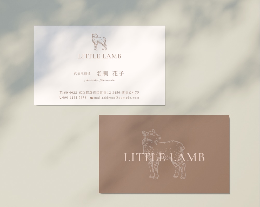 修正無制限+両面込み◆バイカラー名刺作成します 【印刷可】ショップカード デザイン カラー 名刺 制作 作成 イメージ1