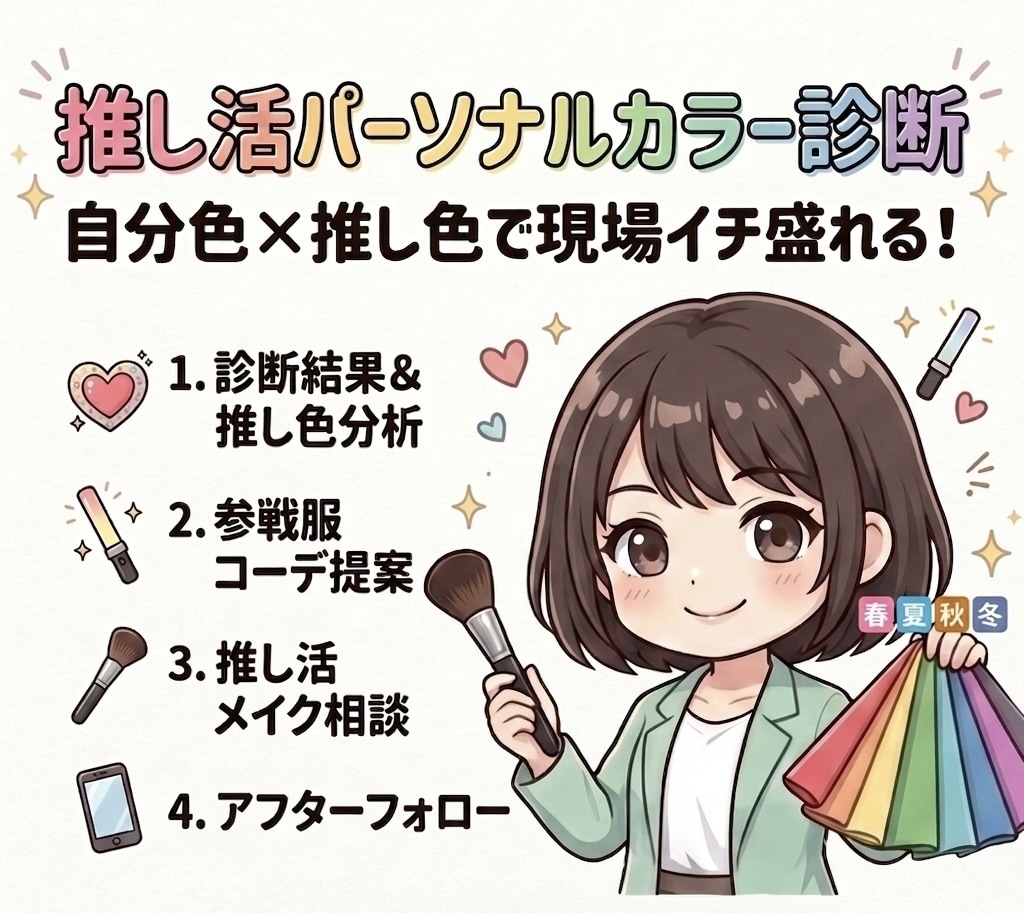 推し活特化型！パーソナルカラー診断します 自分色 × 推し色で現場イチ盛れる！ イメージ1