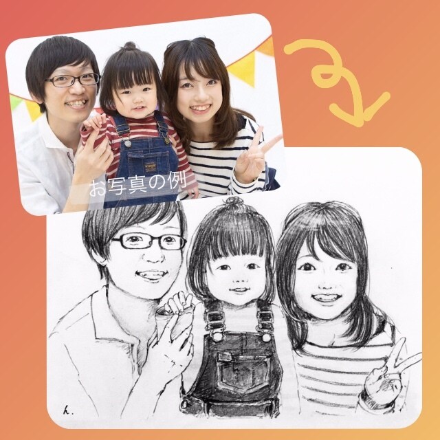 シンプルスケッチ!似顔絵描きます 凹凸やシワは控えめに、シンプルにスケッチします(ご相談可) イメージ1
