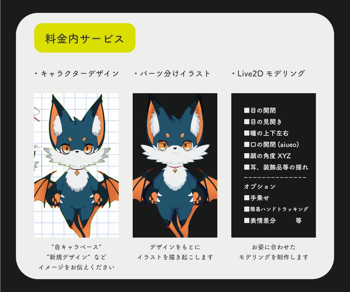 ちいさくてかわいいケモノのアバターを制作致します 貴方もちびケモ化してみませんか？ イメージ3