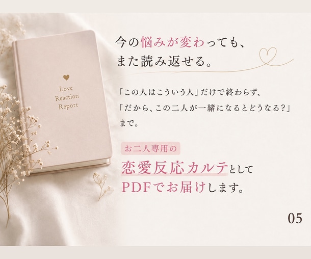 この二人、恋愛するとどうなる？を読み解きます 全13P以上♡二人の恋愛をまるごと「取扱説明書」に イメージ5