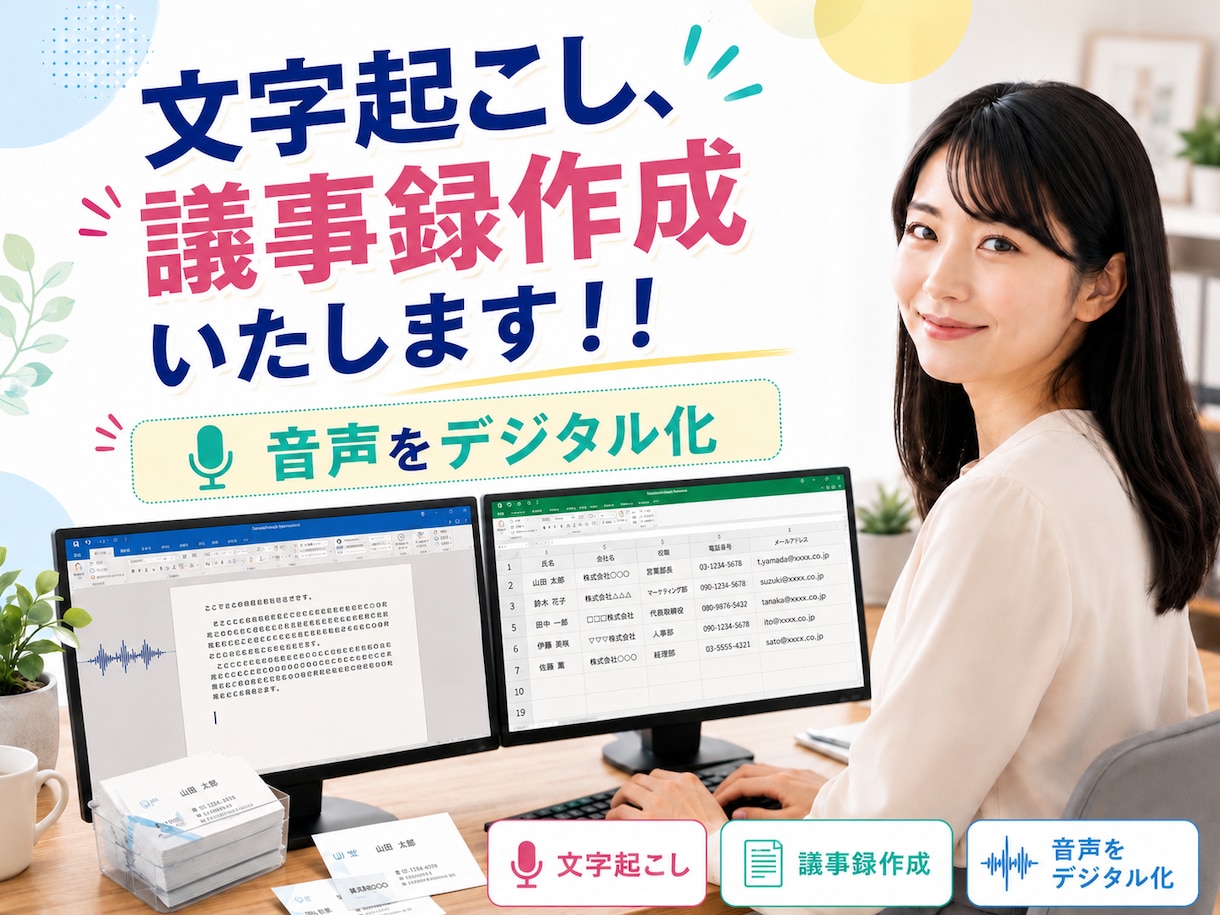 現役SEが会議内容を分かりやすく整理します 情報整理のプロが文字起こし・議事録作成を承ります イメージ1