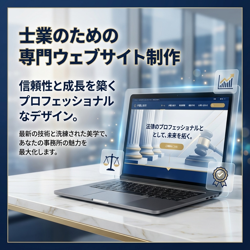 現役行政書士が士業専門のHPを制作します 同業だからわかる！集客できる導線設計 イメージ1