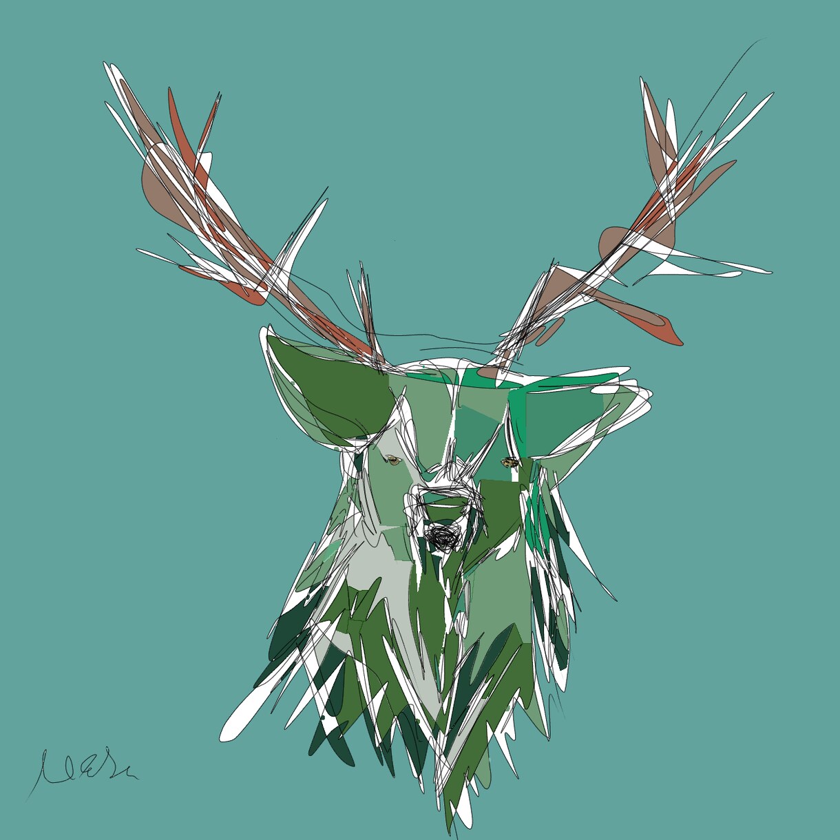 世界に一つだけの個性的な絵を描きます 直感で描いているので全くおなじの絵は書けません。 イメージ2