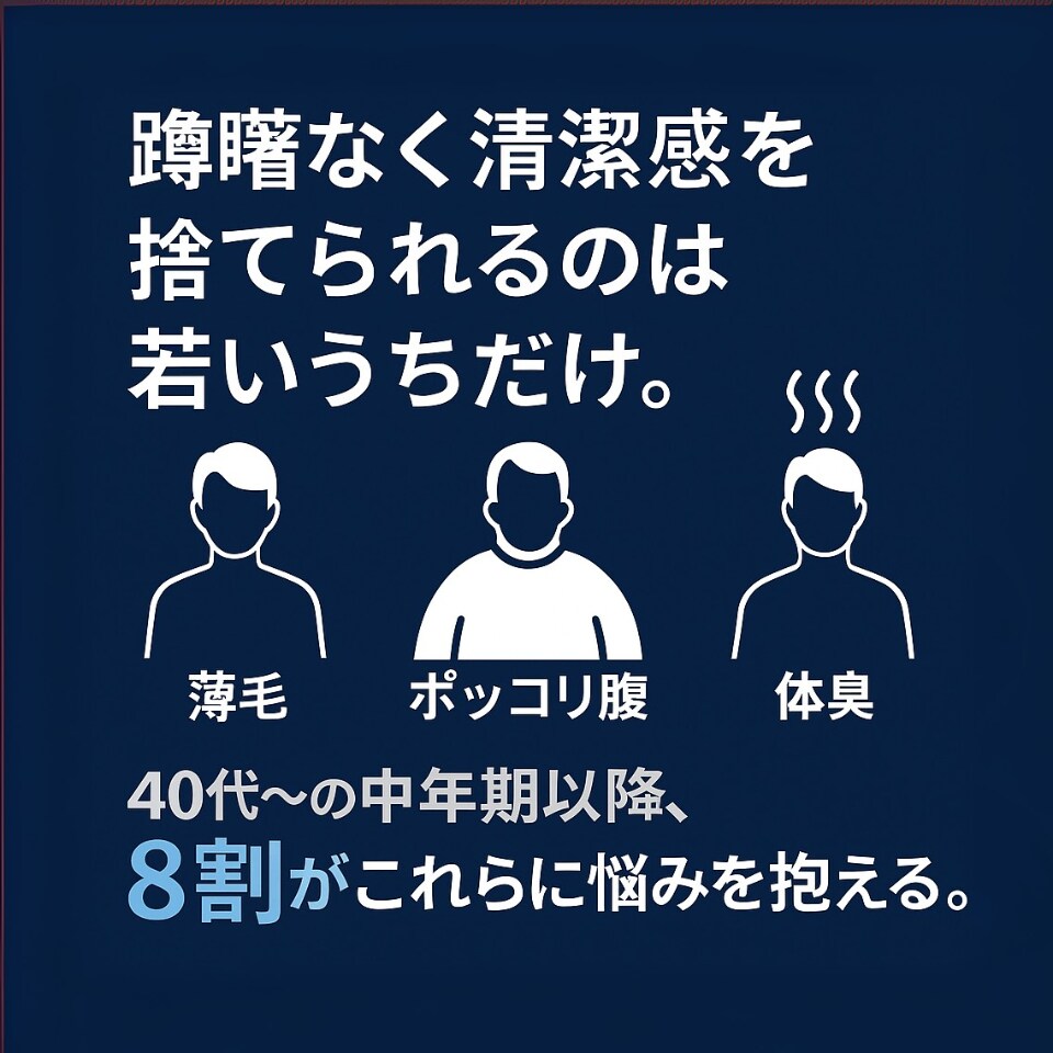 清潔感の低下を数値で見抜きます ぽっこり腹・体臭・薄毛の原因を読み解く イメージ4