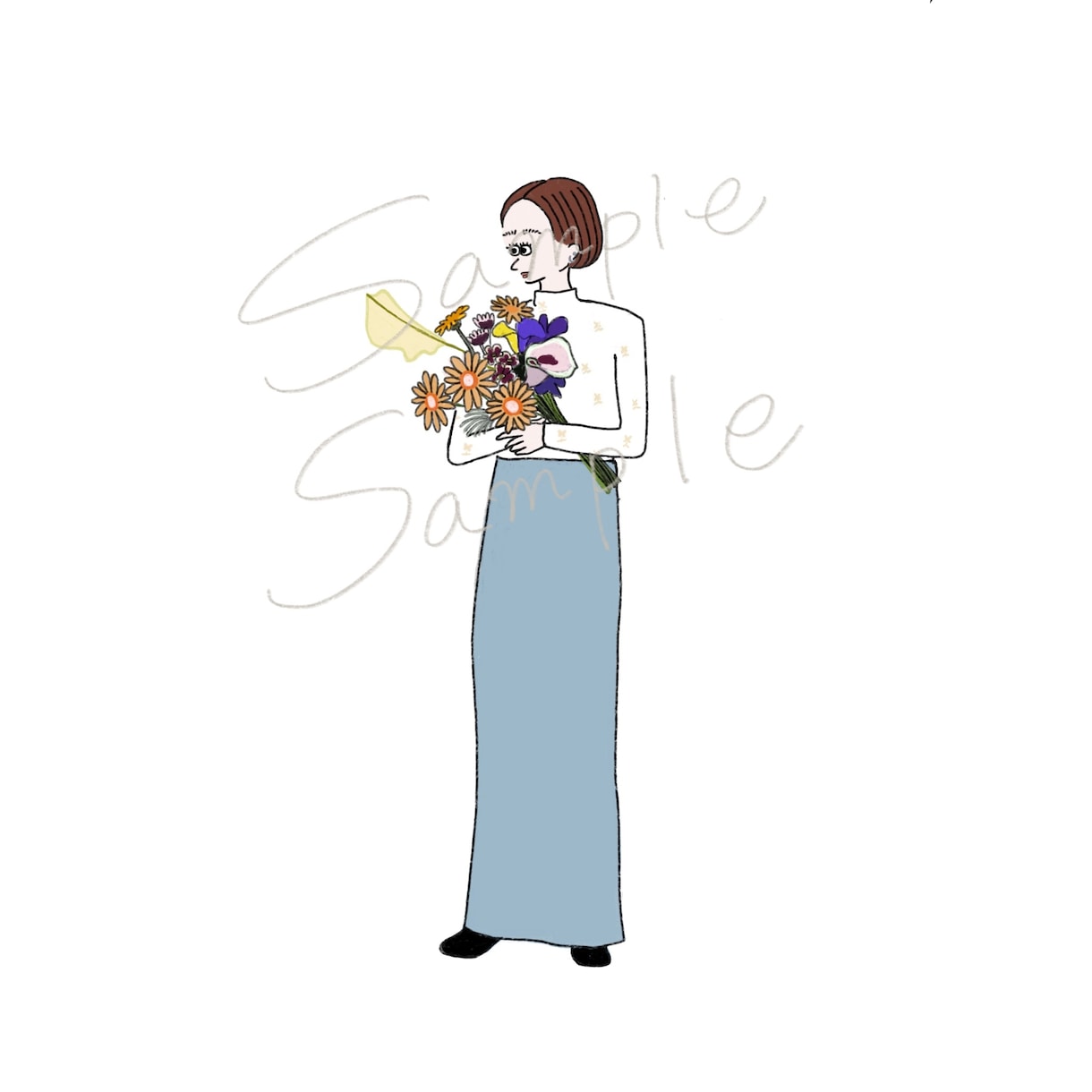 実績50件♡線画シンプルお洒落なアイコン作成します 大人かわいいイラストで印象UP！アイコンに◎小物名入れ無料 イメージ5