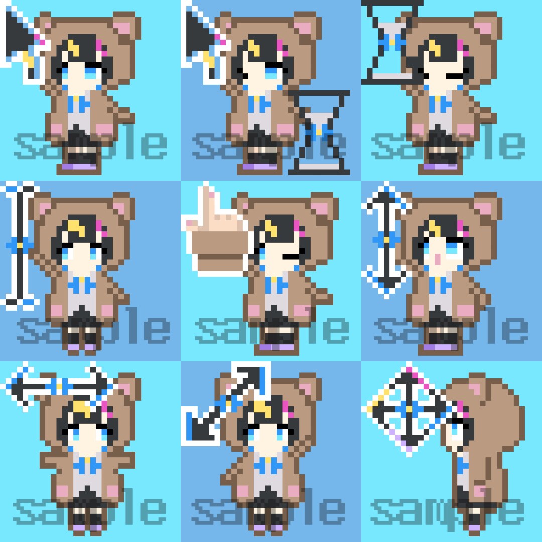 可愛いオリジナルのマウスポインター作ります いつも触るPCだからこそ可愛いドット絵で彩を イメージ4