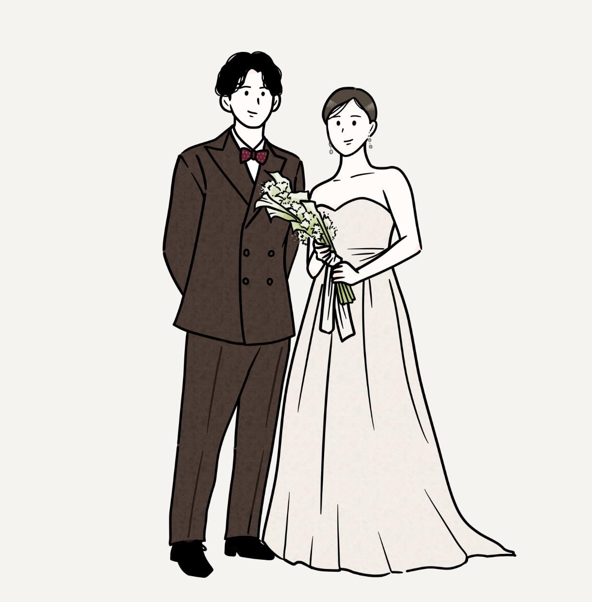 カップル・家族写真を抜け感イラストにします ｜ゆるっとした雰囲気で｜フルカラーが基本料金内｜ イメージ3