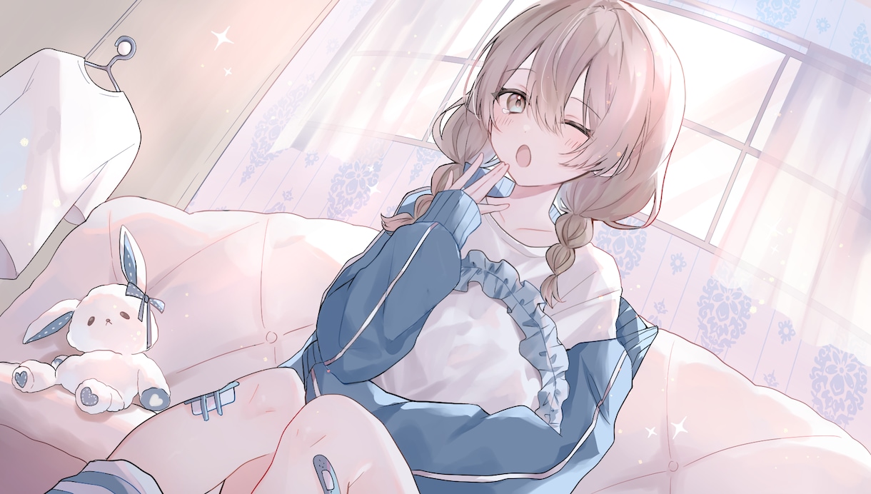 透明感のあるかわいいイラストお描きします 動画や立ち絵など様々な用途に合わせてお描きします！ イメージ4