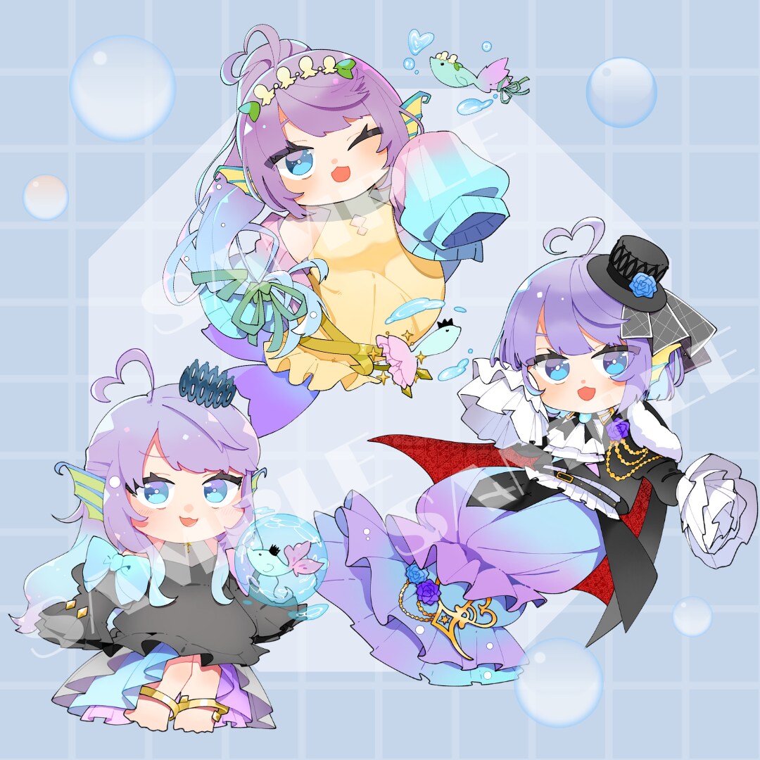 商用利用◎かわいいSDキャラのイラスト制作できます （IRIAM/Vtuber）返礼品・サムネ用お受けできます イメージ3