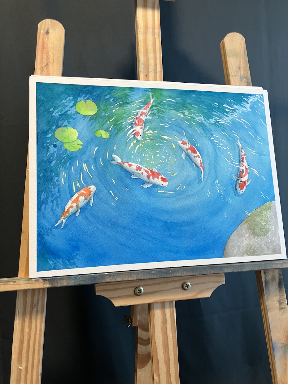 水彩絵の具で描きます デジタルではありせん。実際の絵の具を使って紙に描きます イメージ1